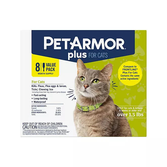 PetArmor Plus Flea & Tick Treatment for Cats - Cat Flea & Tick Control - Retail outlet