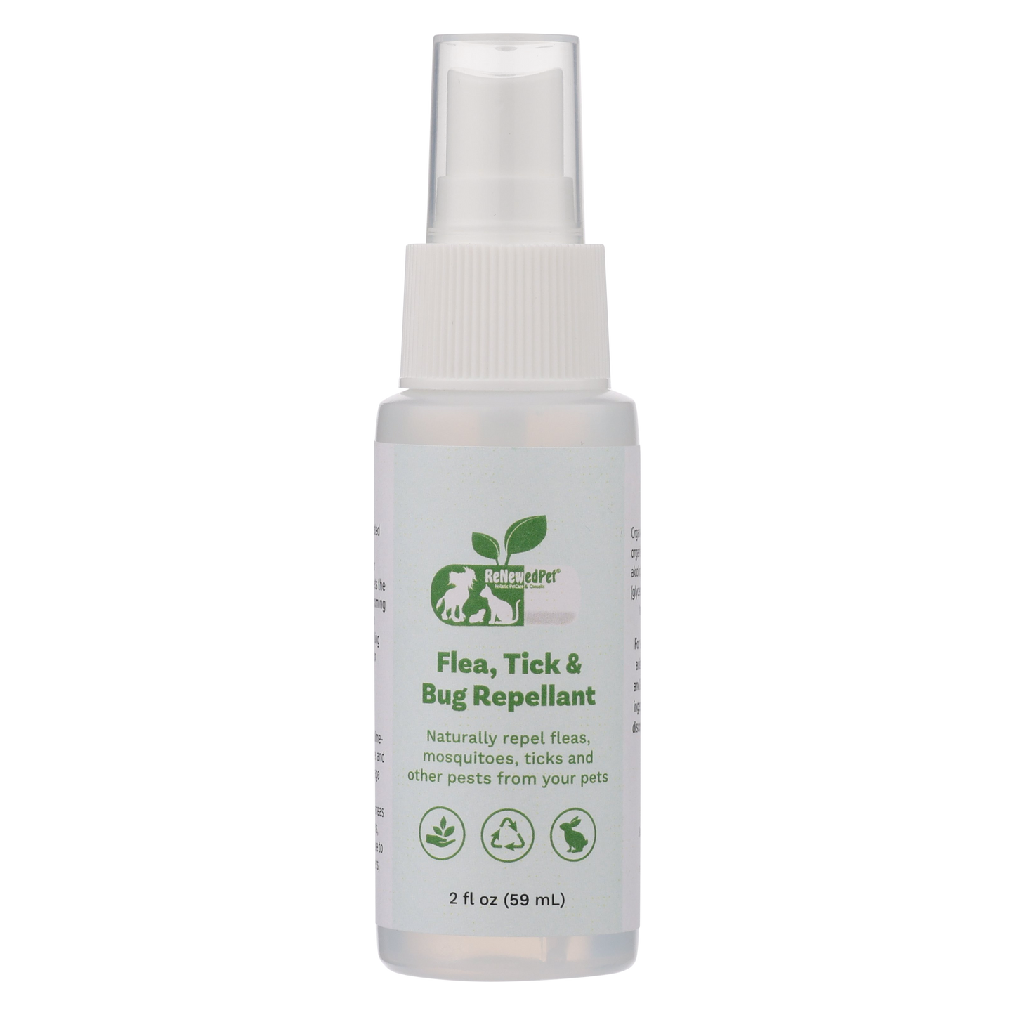 4 - ALL PETS FLEA/TICK/BUG REPELLENT - Pet Grooming - ReNewedPet - 2 OZ. ($8.97/oz.) - BUG2OZ