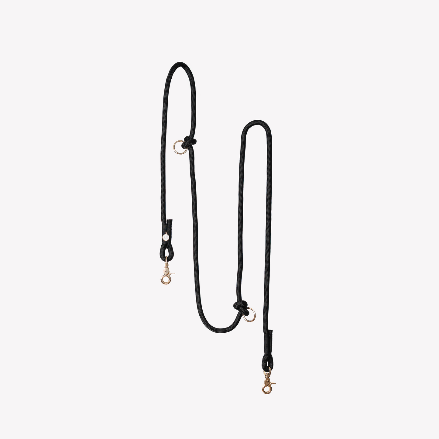 Dog Leash Hands Free Braided Black ๐ค