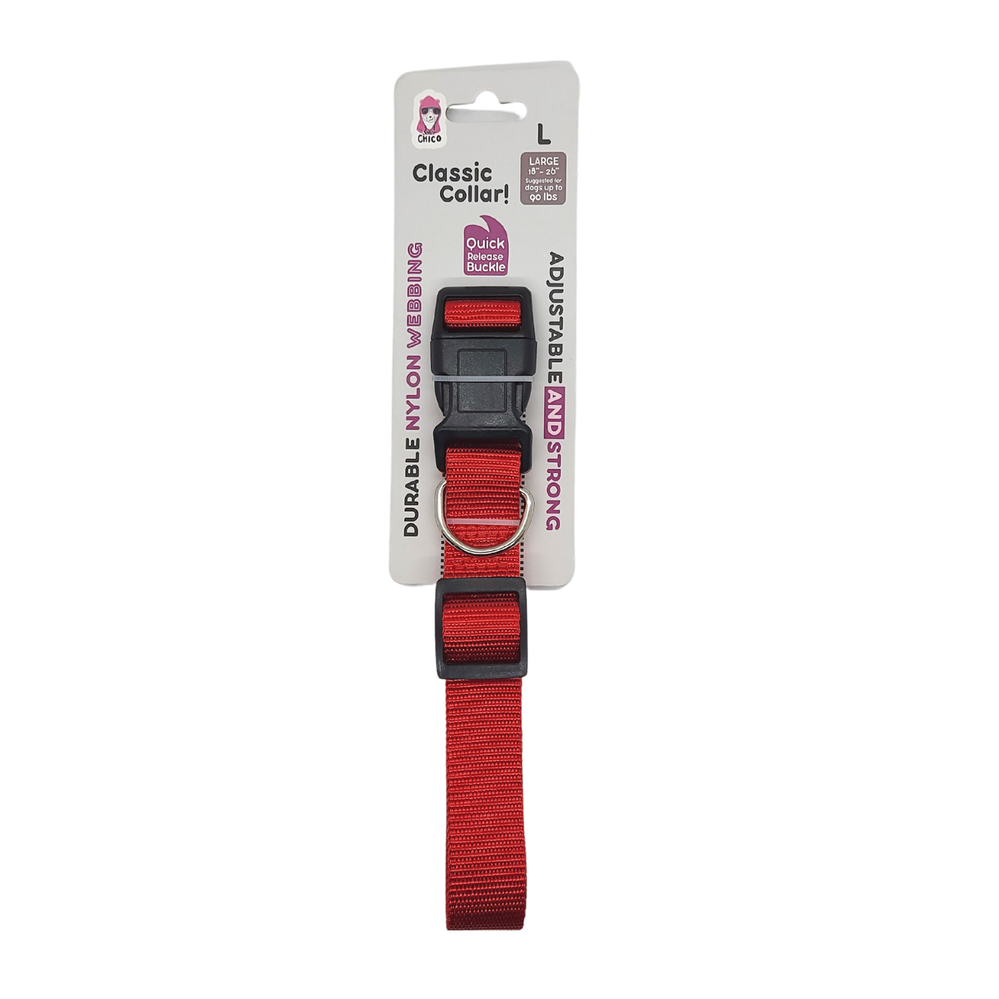 Dog Collar Quick Release Nylon Stylish Adjustable ๐