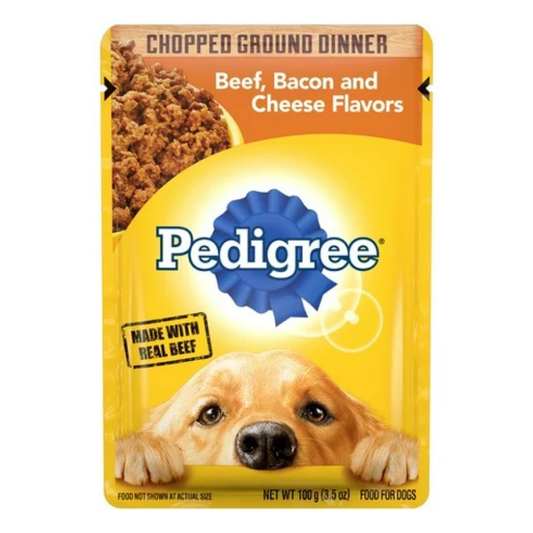 Pedigree Chopped Ground Dinner Beef, Bacon & Cheese Flavor (3.5oz) - Pedigree Dog Food - Farmacias Savia - Default Title - 23100118024