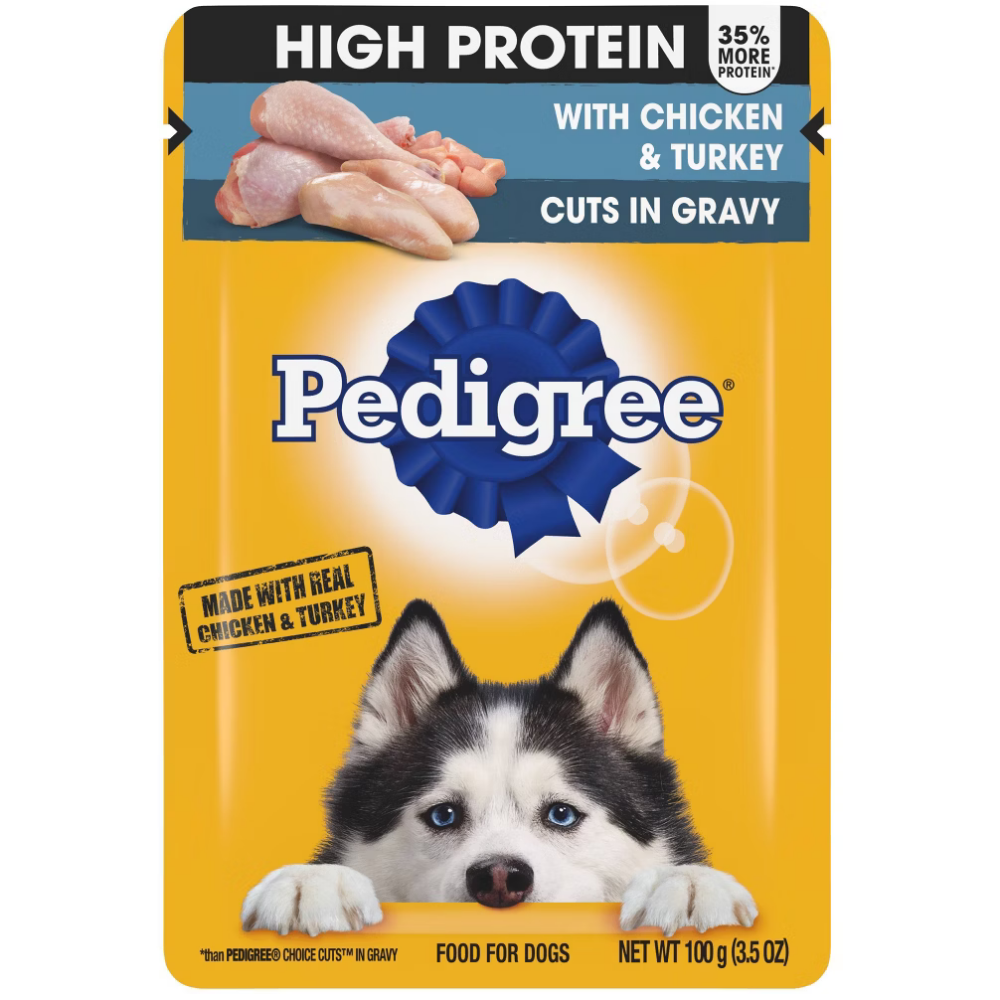 Pedigree High Protein Wet Dog Food With Chicken & Turkey in Gravy (3.5oz) - Pedigree Dog Food - Farmacias Savia - Default Title - 23100142289