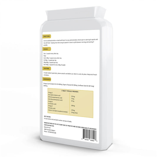 Fish Oil-Bestia Dog Sport Omega 369 Skin & Joint Health