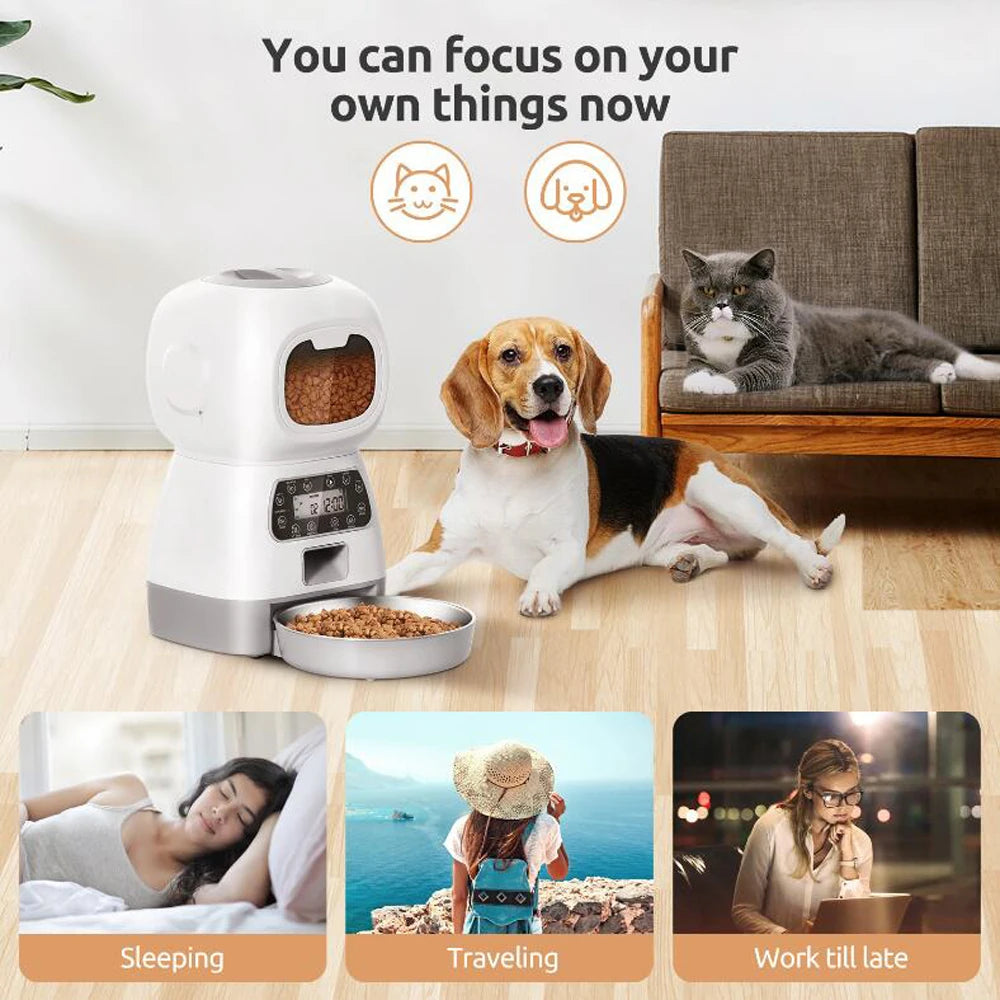 3.5L WiFi Smart Pet Feeder - Voice Recorder & Slow Feed Tech 🎙️
