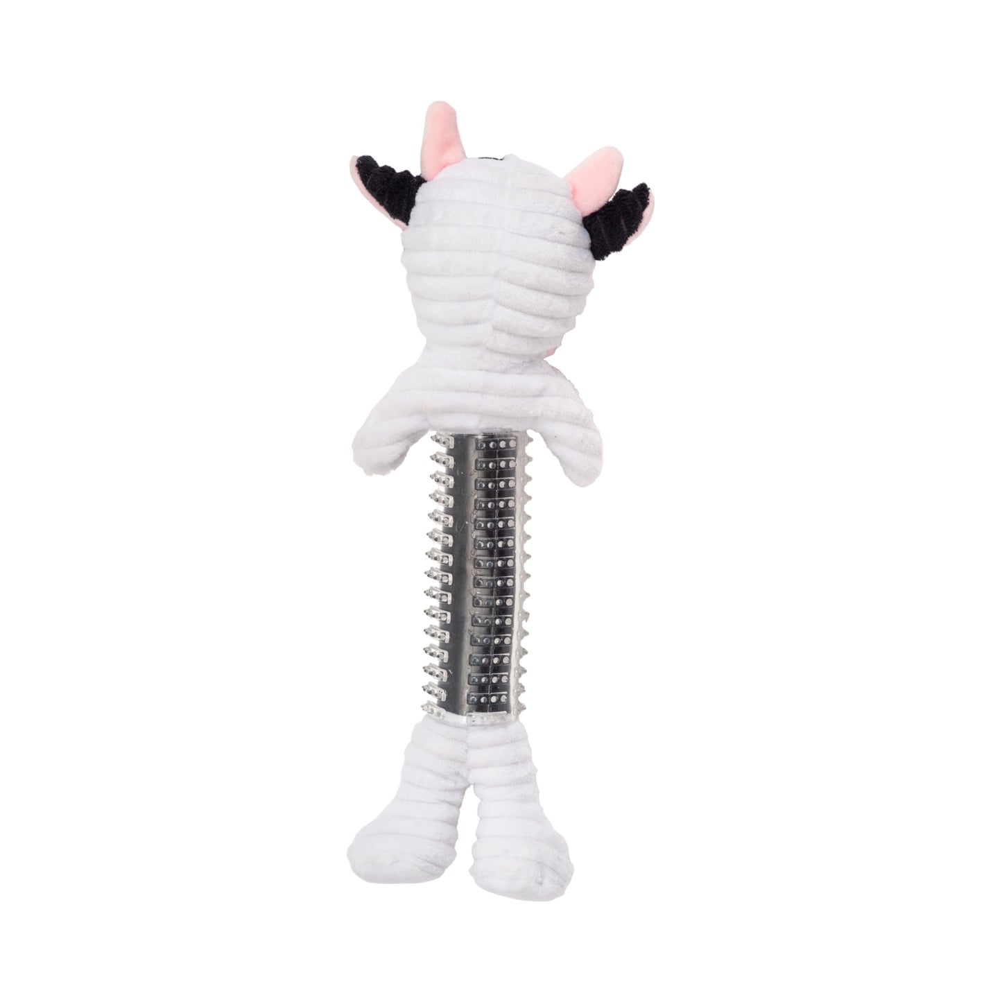 Cow Plush Dog Toy Squeaker Crinkle Paper Black White ๐
