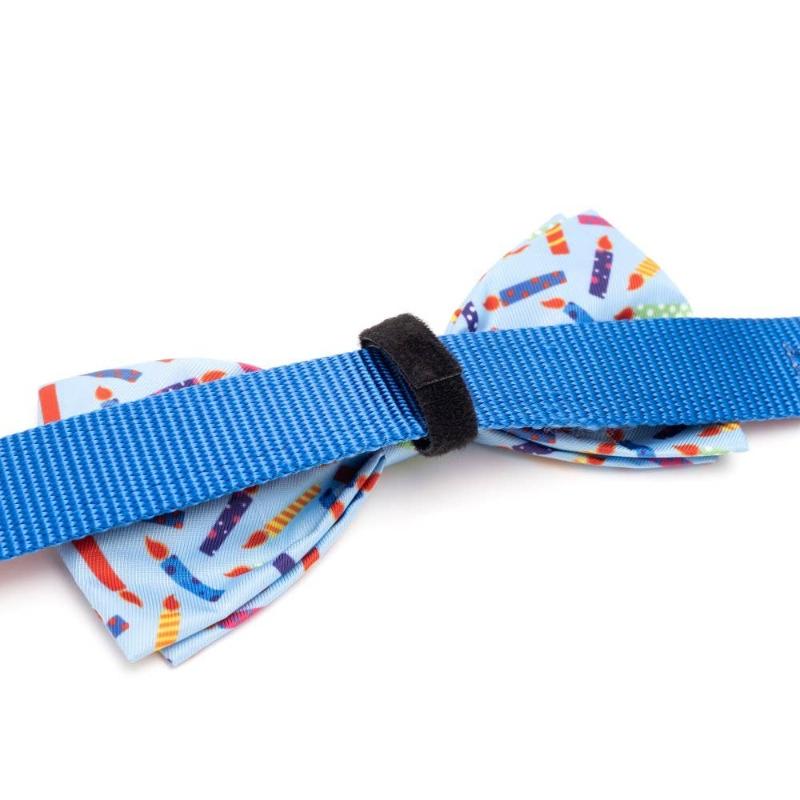 It's My Birthday Candles Blue Pet Bow Tie