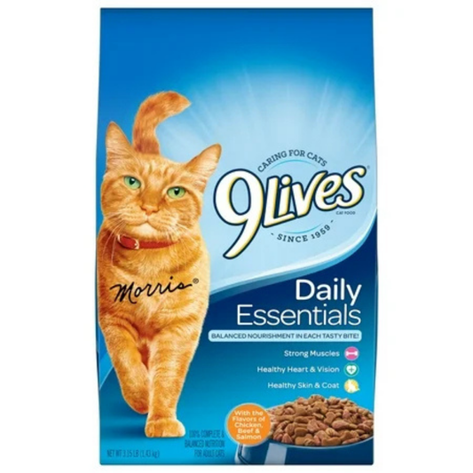 9Lives Daily Essentials Dry Cat Food (3.15lbs) - 9Lives Cat Food - Farmacias Savia - Default Title - 79100581221