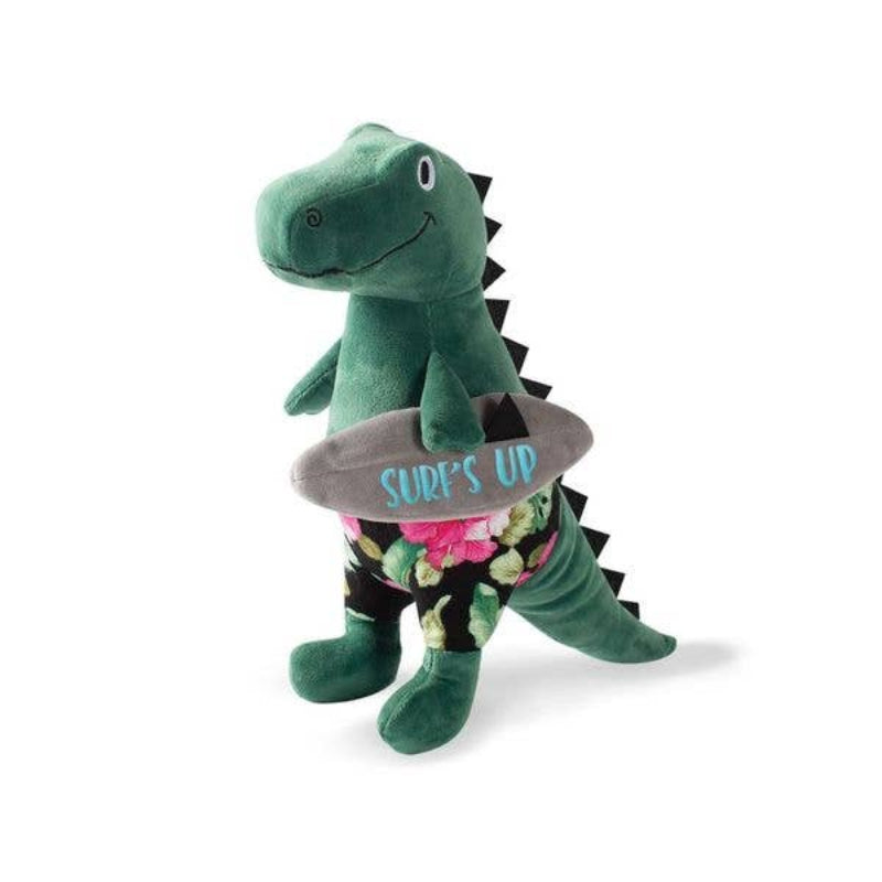 Surfer Bro Hawaiian Shorts Rex Plush Squeak Dog Toy