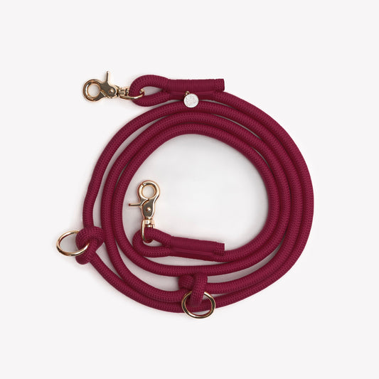 Bordeaux Hands-Free Braided Leash for Dogs - Premium Style - detail view