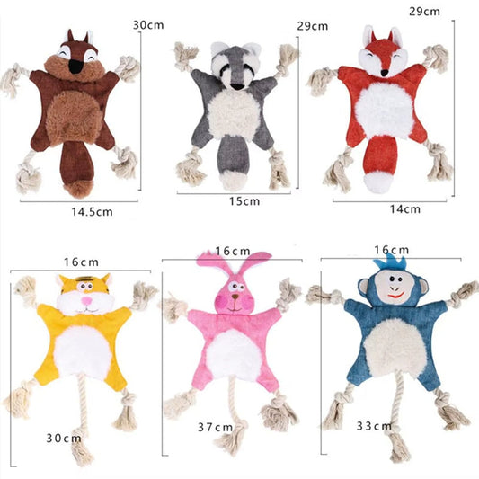 Purrfect Pet Kingdom Dog Toys, Stuffed, Chewing, Plush, Squeaky Animal Pet Toys, (Rabbit) - Premium Dog Toys