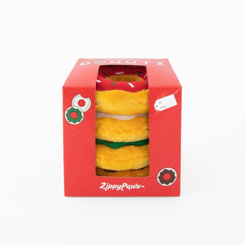 Holiday Donutz Gift Box (4-pack) Dog Toys
