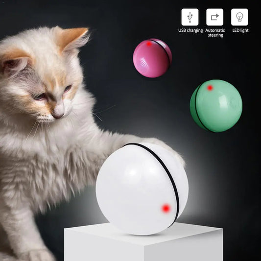 LED Laser Electronic Rolling Pet Funny Cat Toy Ball - Ameraeon