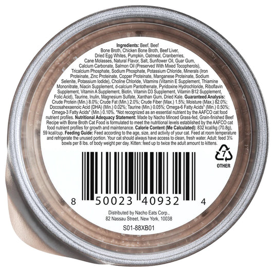Made By Nacho Beef/Bone Broth/Prebiotic Cat Cup (2.5oz)