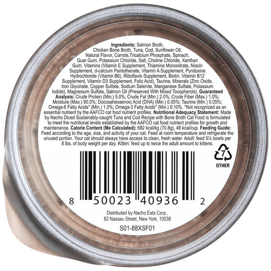 Made By Nacho Grain Free Limited Ingredient Tuna & Cod In Bone Broth Cat Cup (2.5oz)