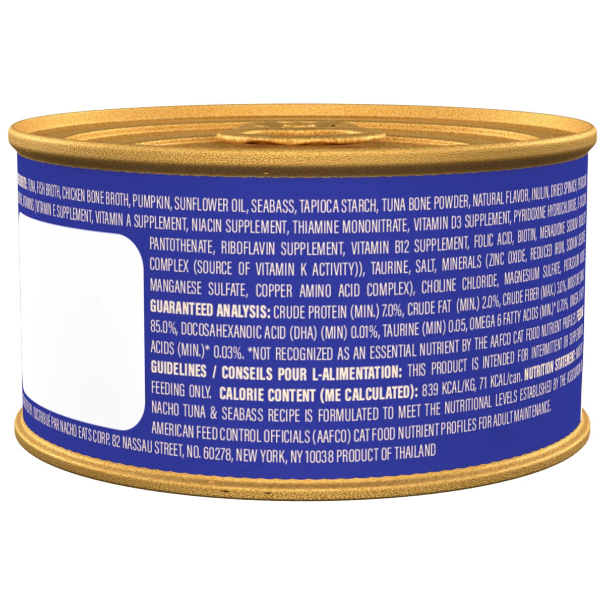 Made By Nacho Tuna/Bonito In Bone Broth Cat Can (3oz) - Wet Cat Food - The Family Pet