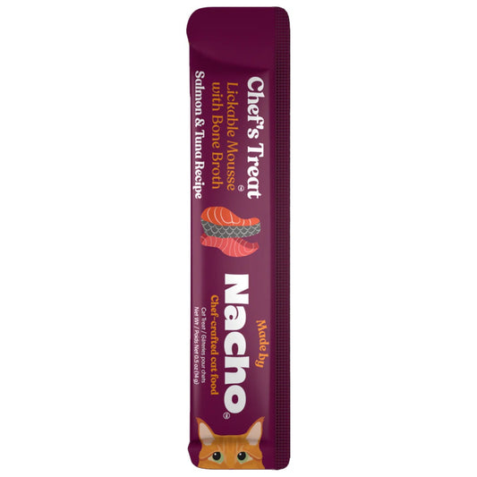 Made By Nacho Tuna & Salmon Lickable Cat Treat (.5oz) - Lickable Cat Treats - The Family Pet