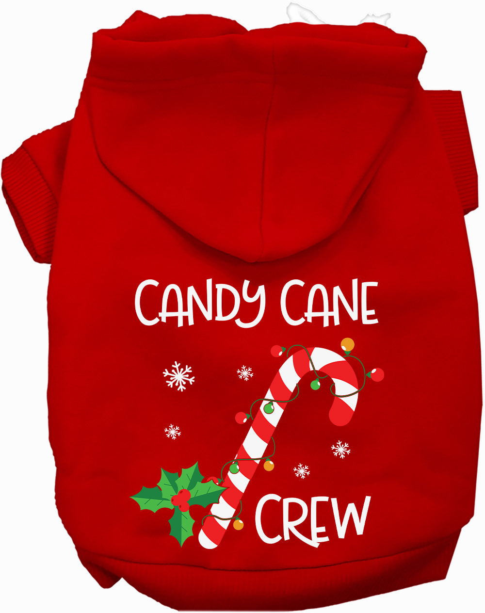 Dog Hoodie Candy Cane Crew for Festive Halloween Pet Style