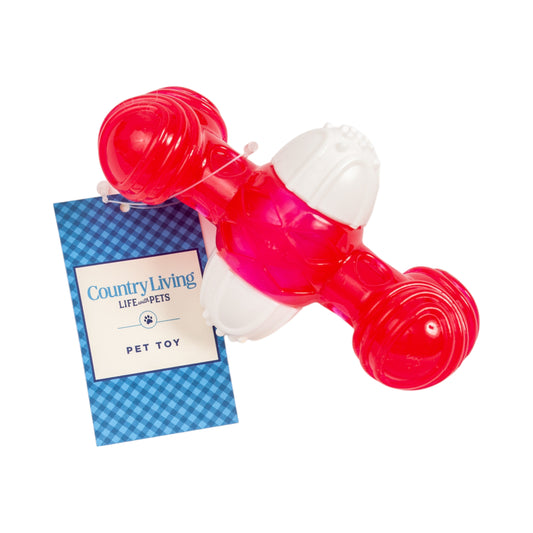 Country Living TPR & Nylon Quacker Bone Chew Toy for Dogs –