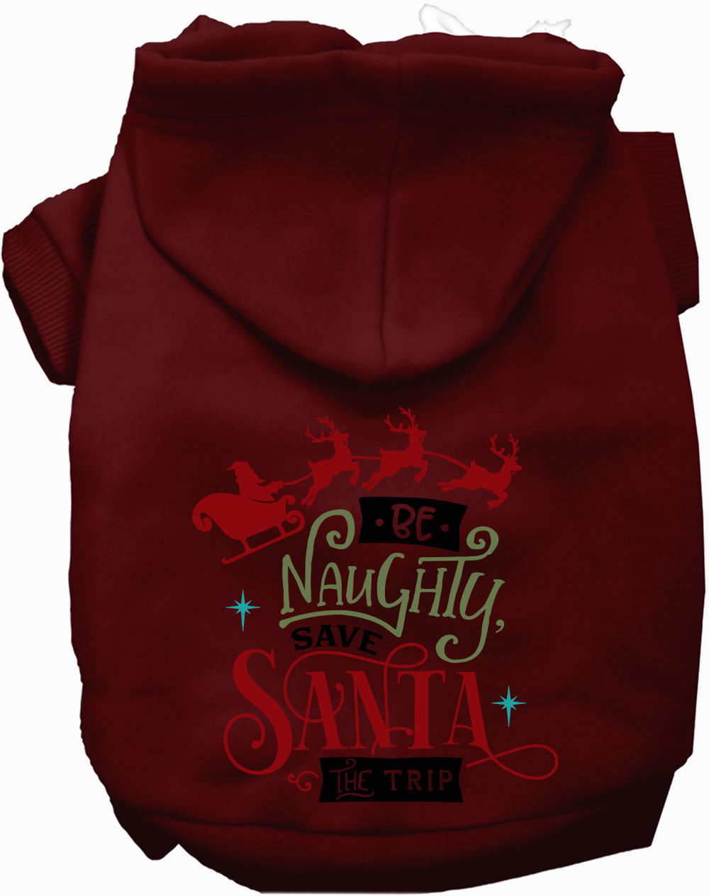 Dog Hoodie Save Santa the Trip for Festive Holiday Pet