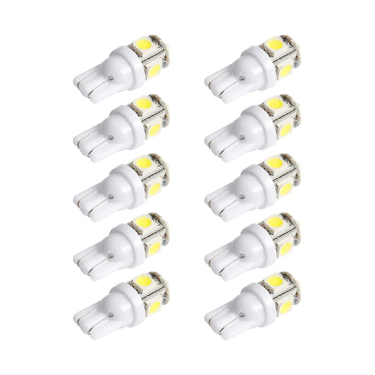 10PCS Led Car DC 12v Lampada Light T10 5050 Super White 194 168 w5w T10 Led Parking Bulb Auto Wedge Clearance Lamp