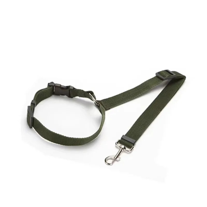 Pet Car Seat Belt 2-in-1 Adjustable Nylon Leash ๐