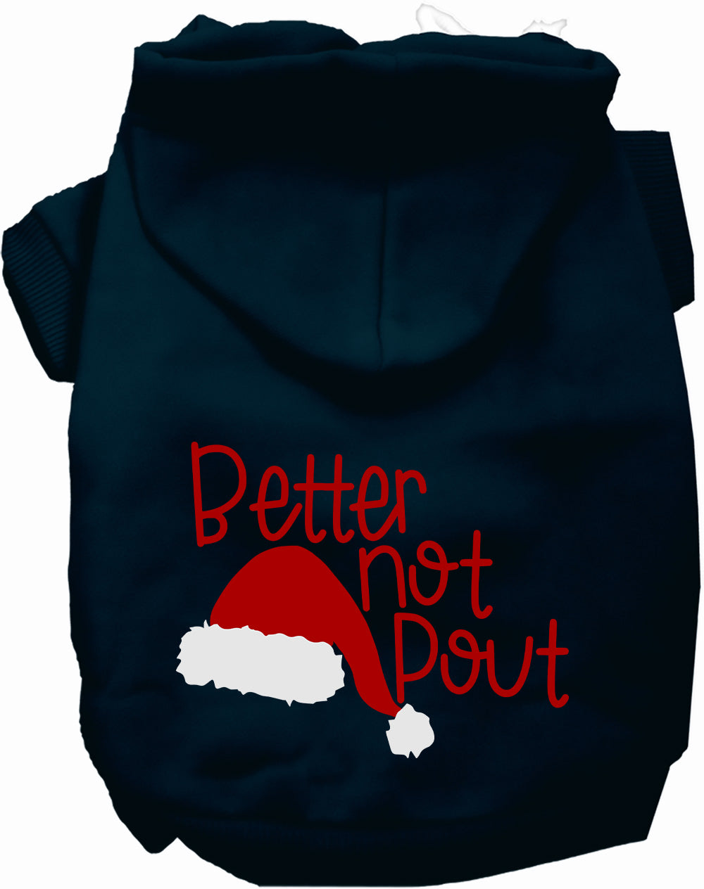 Dog Hoodie Better Not Pout for Festive Holiday Pet Comfort