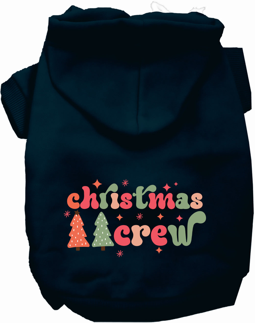 Dog Hoodie Cutesy Christmas Crew for Festive Holiday Pet