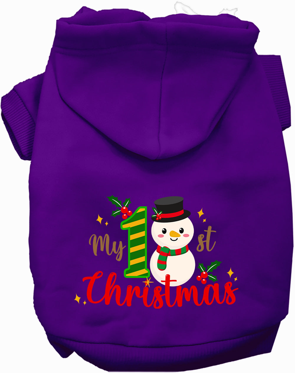 Dog Hoodie My 1st for Festive Holiday Pet Comfort