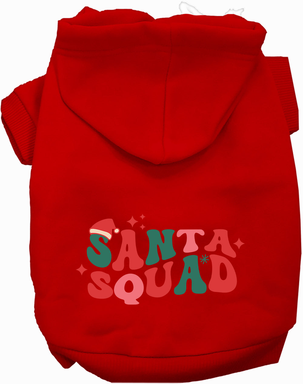 Dog Hoodie Santa Squad for Festive Holiday Pet Comfort