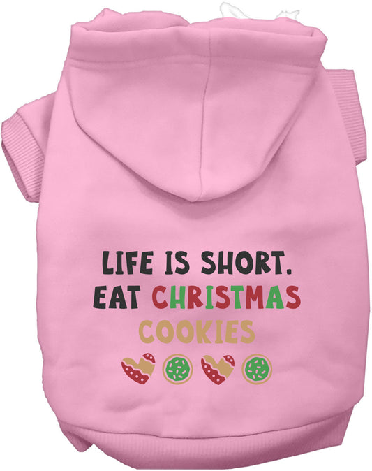 Dog Hoodie Eat Christmas Cookies for Festive Holiday Pet