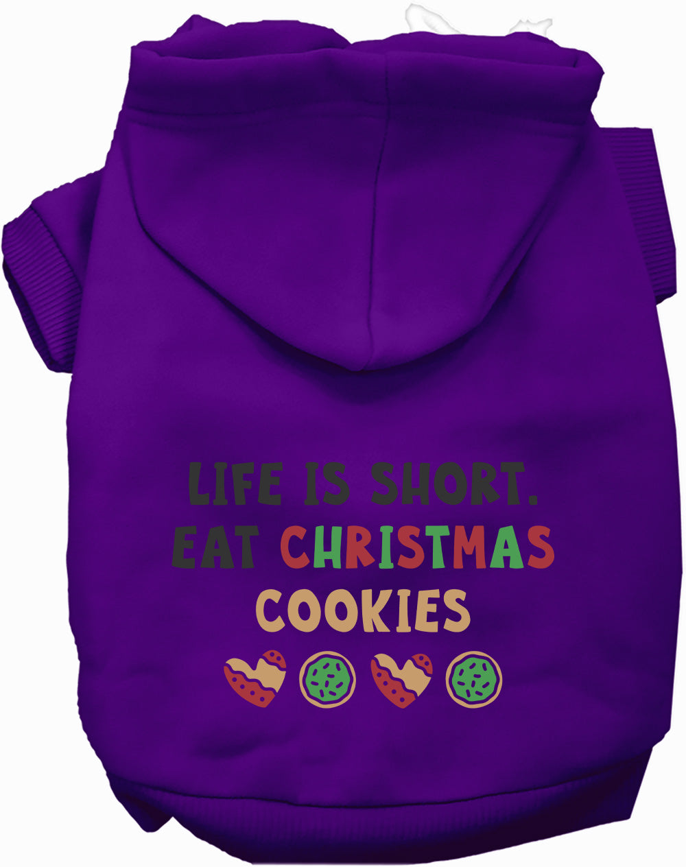 Dog Hoodie Eat Christmas Cookies for Festive Holiday Pet