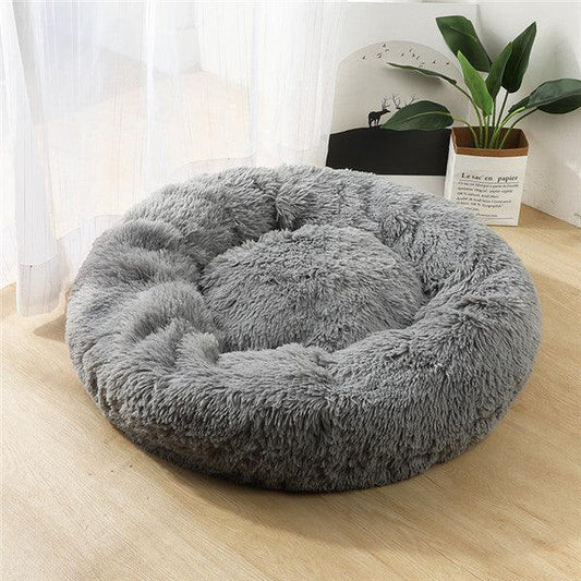 Round Small Dog Plush Bed