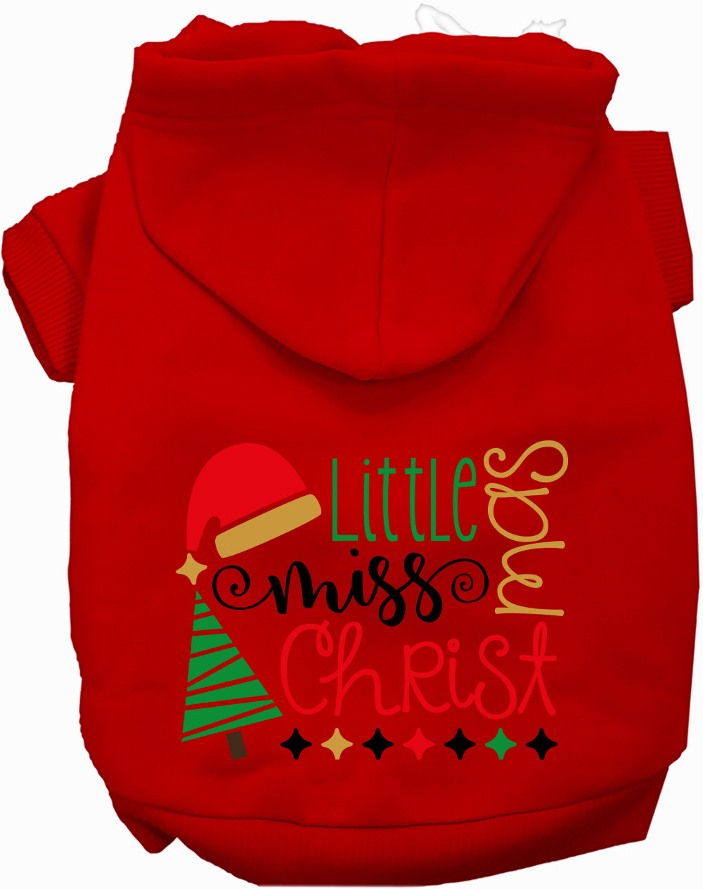 Dog Hoodie Little Miss for Festive Holiday Pet Comfort