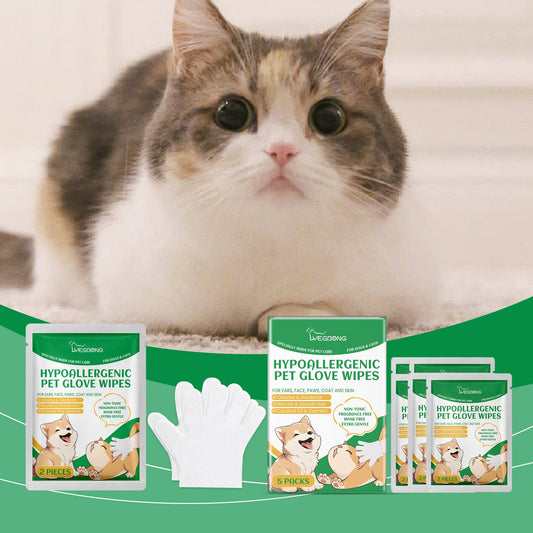 Pet Disposable Cleaning Gloves Dog Cat Hair And Skin Gentle