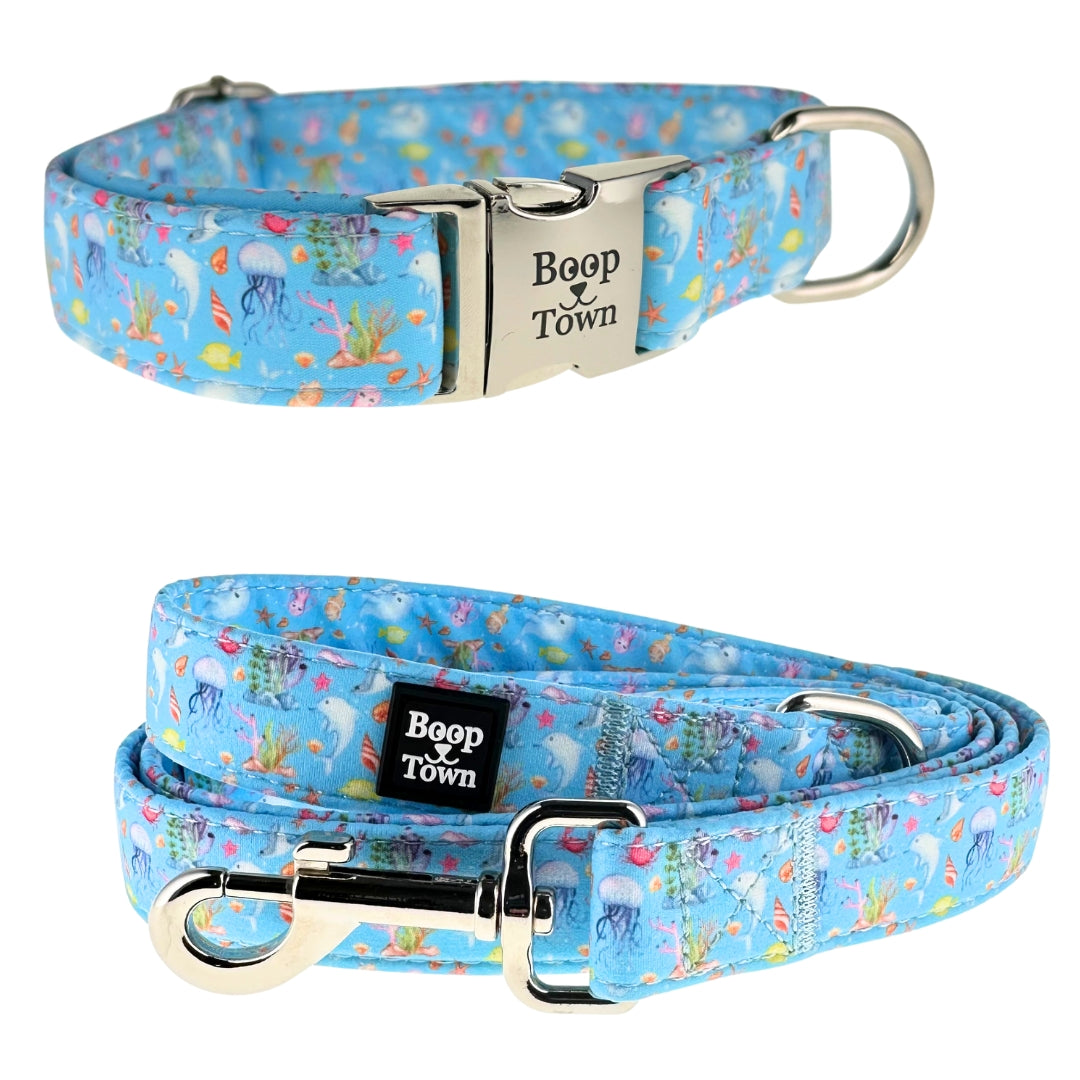 Dog Collar Leash Set Cotton Adjustable 4.8oz ๐