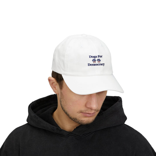 Dogs For Democracy White Baseball Cap