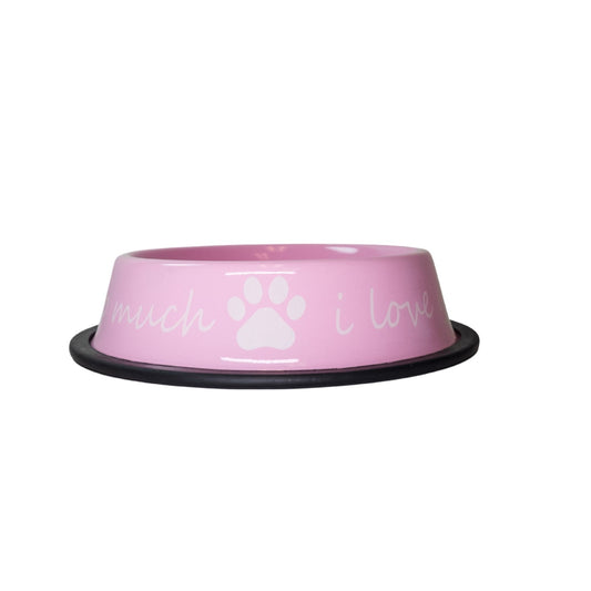 I LOVE YOU SO MUCH Modern Stainless Steel Dog Bowl – 24oz - Purrfect Pet Kingdom
