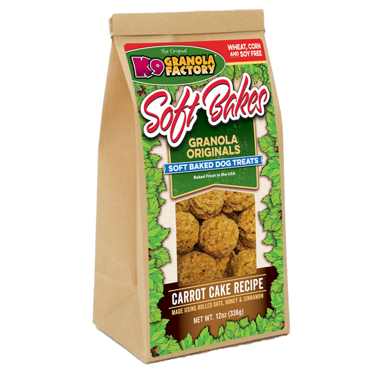 K9 Granola Factory Soft Bakes, Carrot Cake Recipe Dog Treats (12oz) - K9 Granola Factory Dog Treats - The Family Pet