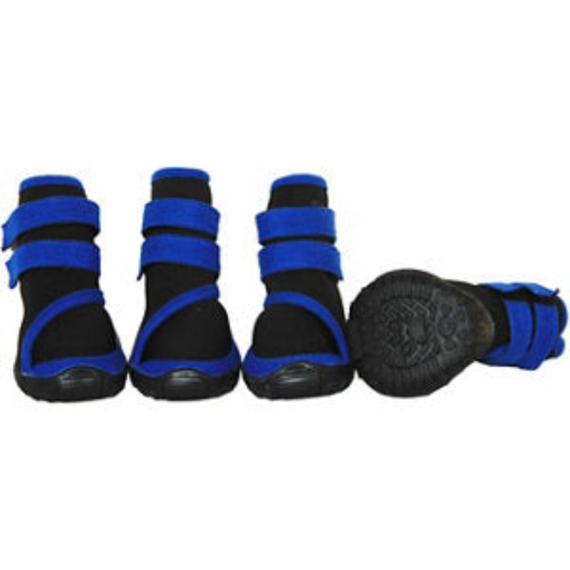 Pet Life Performance Coned Premium Stretch Supportive Dog Shoes-Blk/Blue