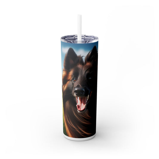 Belgian Shepherd Dog Tervuren Tumbler with Straw, 20oz