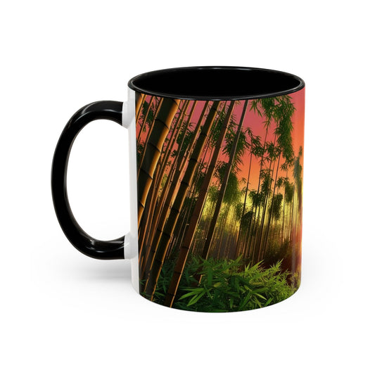Bamboo Forest Sunrise Accent Coffee Mug - Perfect Gift for Dog Lovers