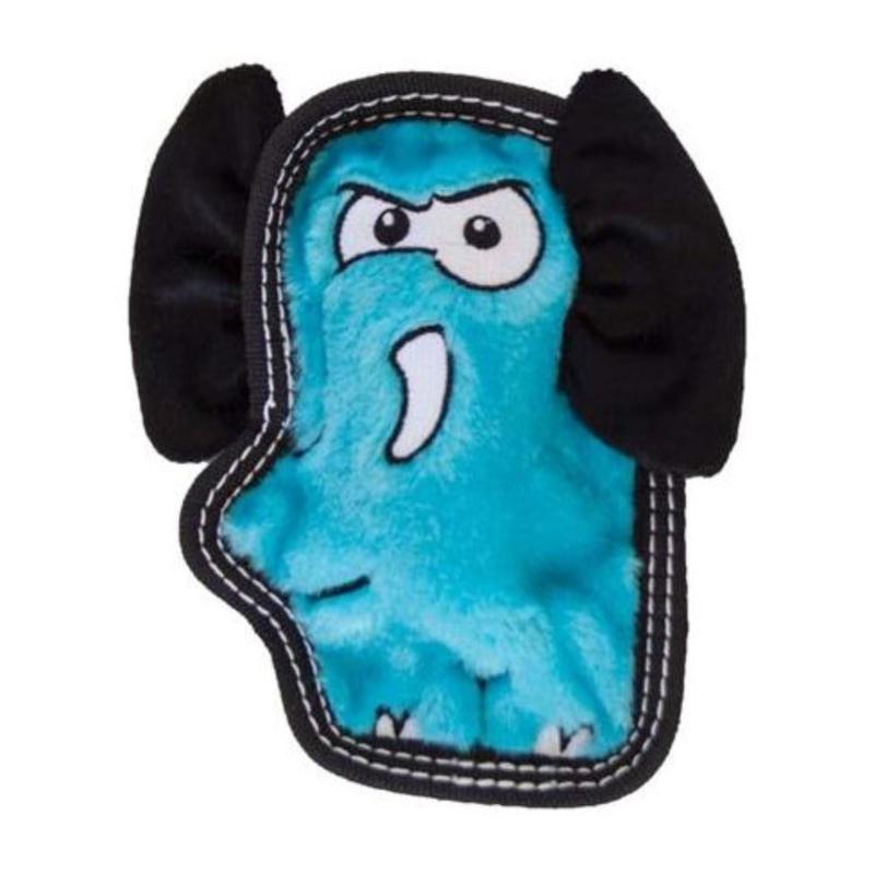 Tough Seamz Elephant Blue Dog Toy