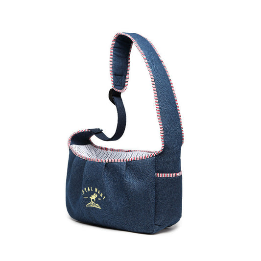 Pet Shoulder Carrier Denim Breathable Adjustable Strap