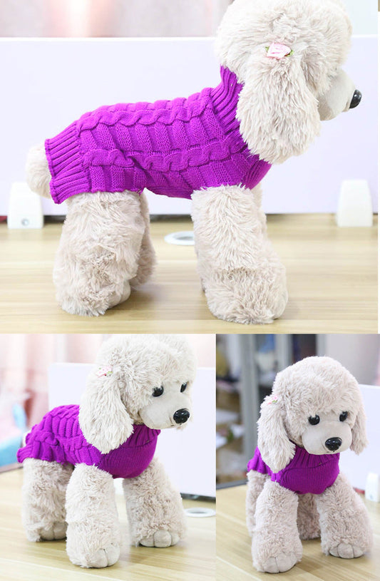Cashmere Twisted Rope Dog Sweater
