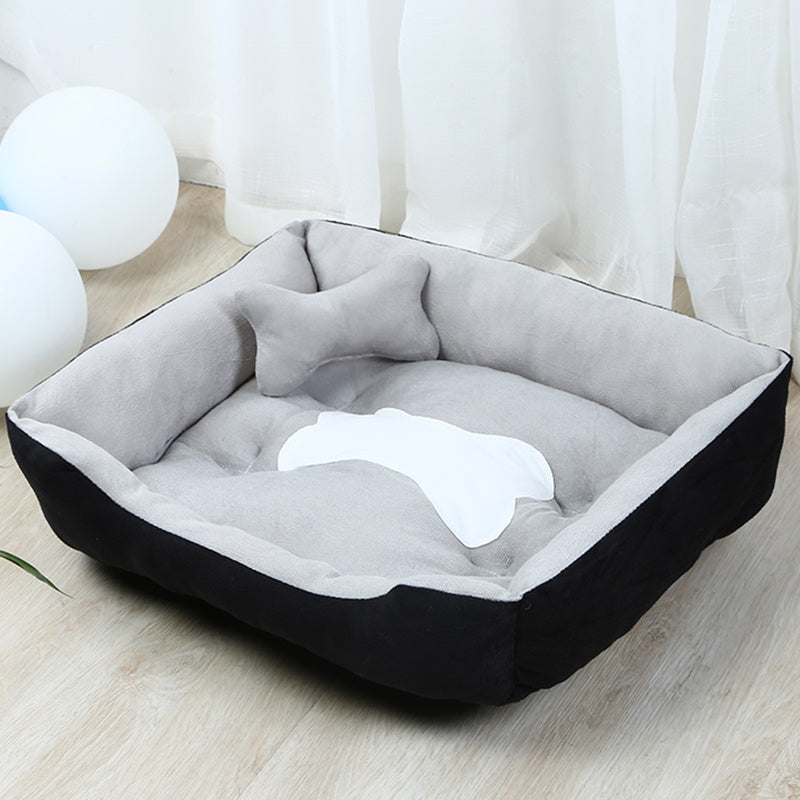Plush Large Dog Teddy Bear Kennel Bed for Cozy Pet Comfort