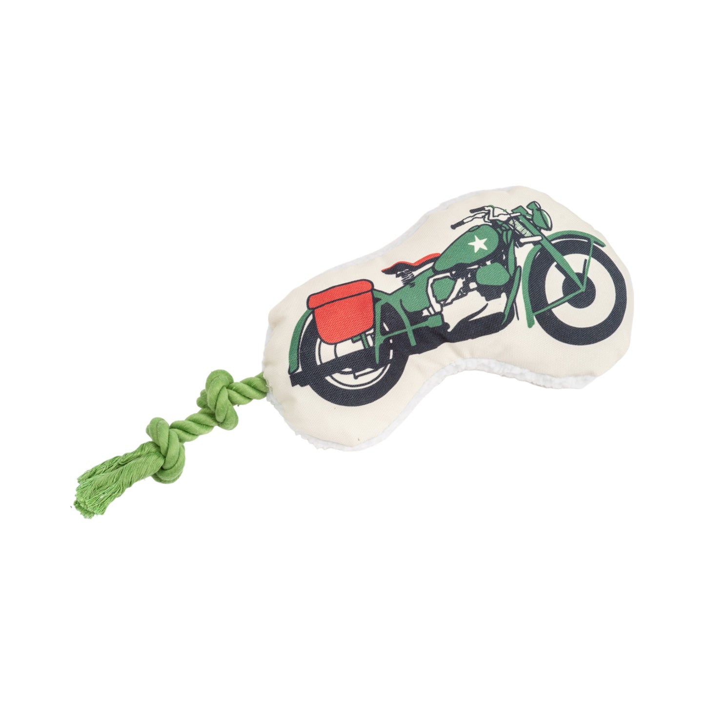 Army Motorcycle Plush Dog Toy Squeaker Crinkle ๐๏ธ