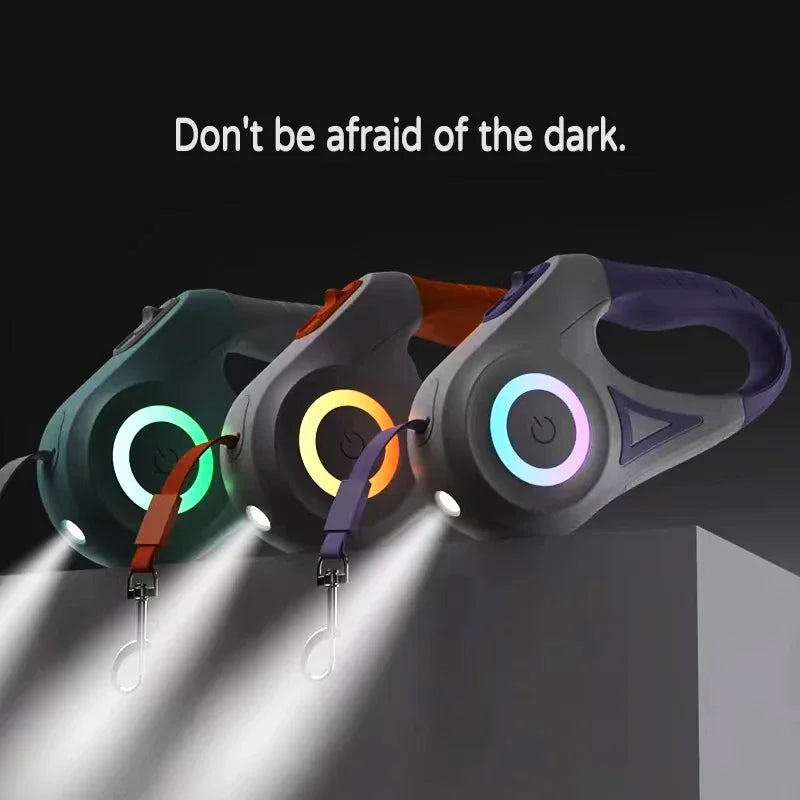 🌟 Light the Way, Lead with Style: The Ultimate LED Retractable Leash