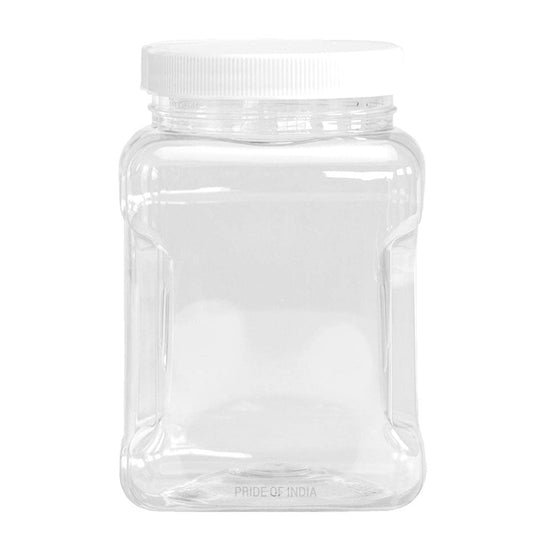 Clear PET Plastic Grip Dry/Liquid Food Storage Jars w/ Caps (Food Grade - BPA Free) - WooF WooF MeoW MeoW