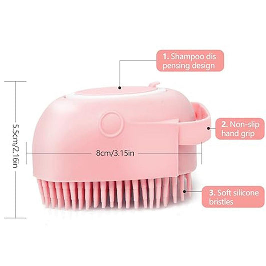 Pet Bath Comb With Shampoo Dispenser
