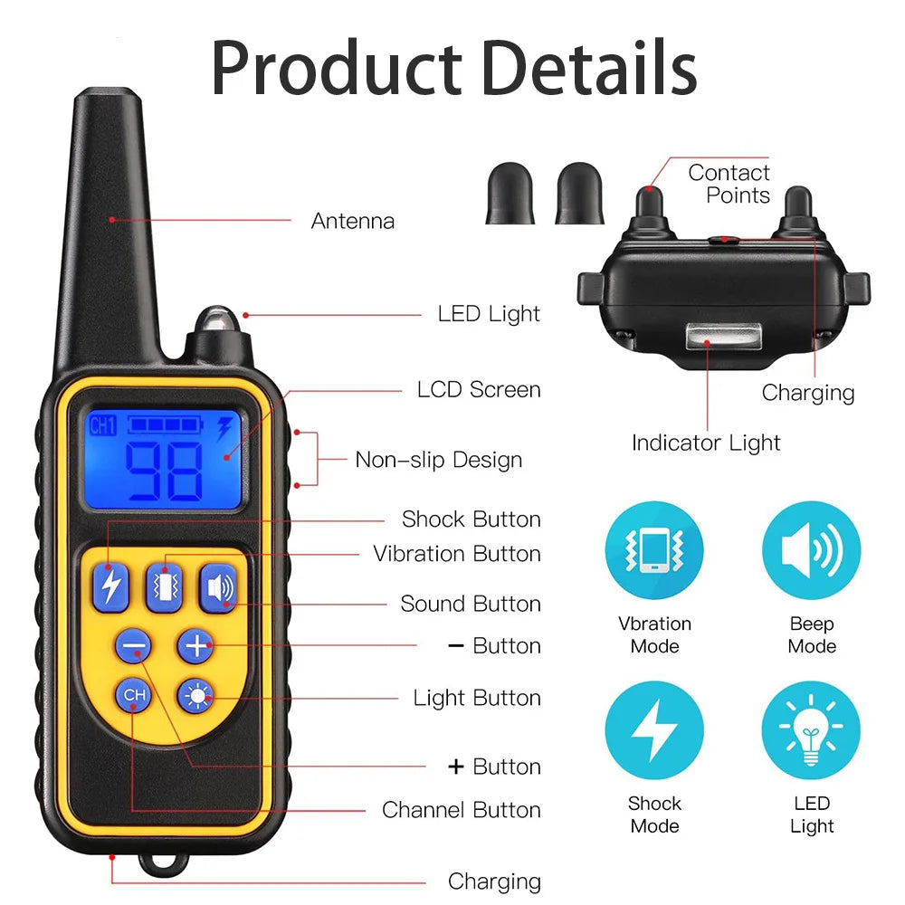 800m Digital Dog Training Collar - Premium LCD Control System ๐ฑ
